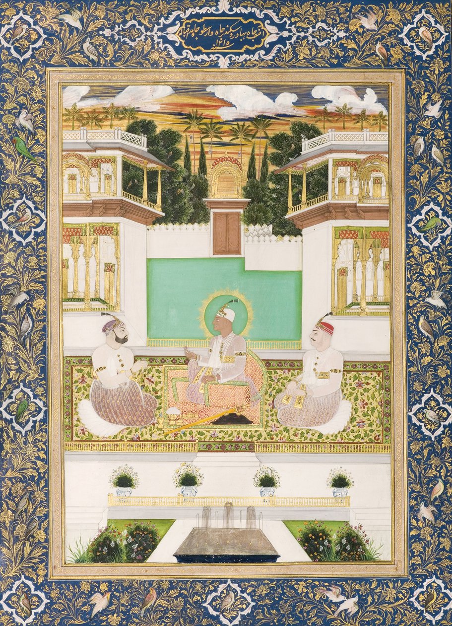 Nizam Ali Khan, Aristo Jah og Sikander Jah, 1–3 (OPQ w & Gold on Paper) av Venkatchellam