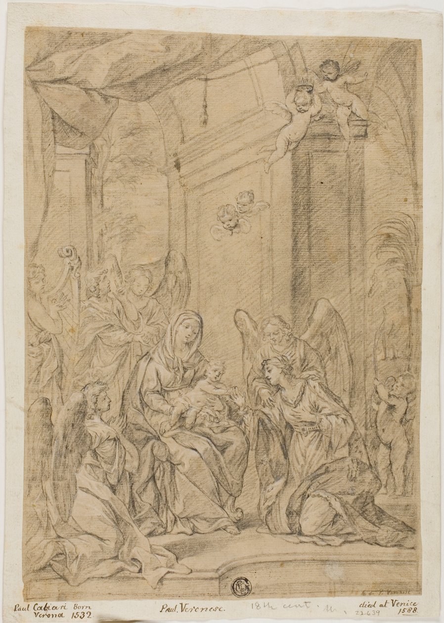 Mystisk ekteskap av St. Catherine av Veronese (Paolo Caliari)