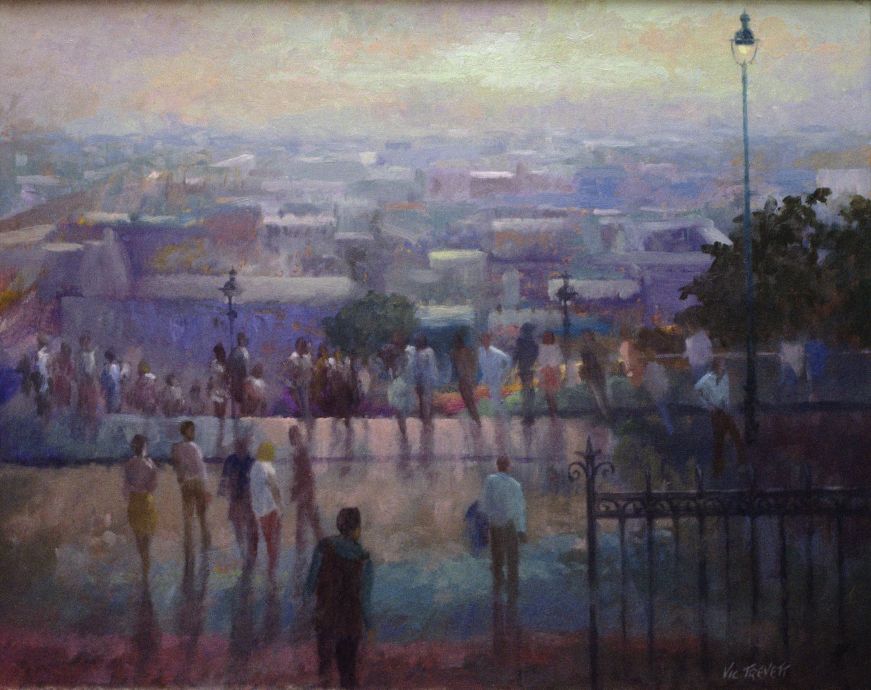 Fra trinnene til Sacre Coeur, 1992 av Vic Trevett