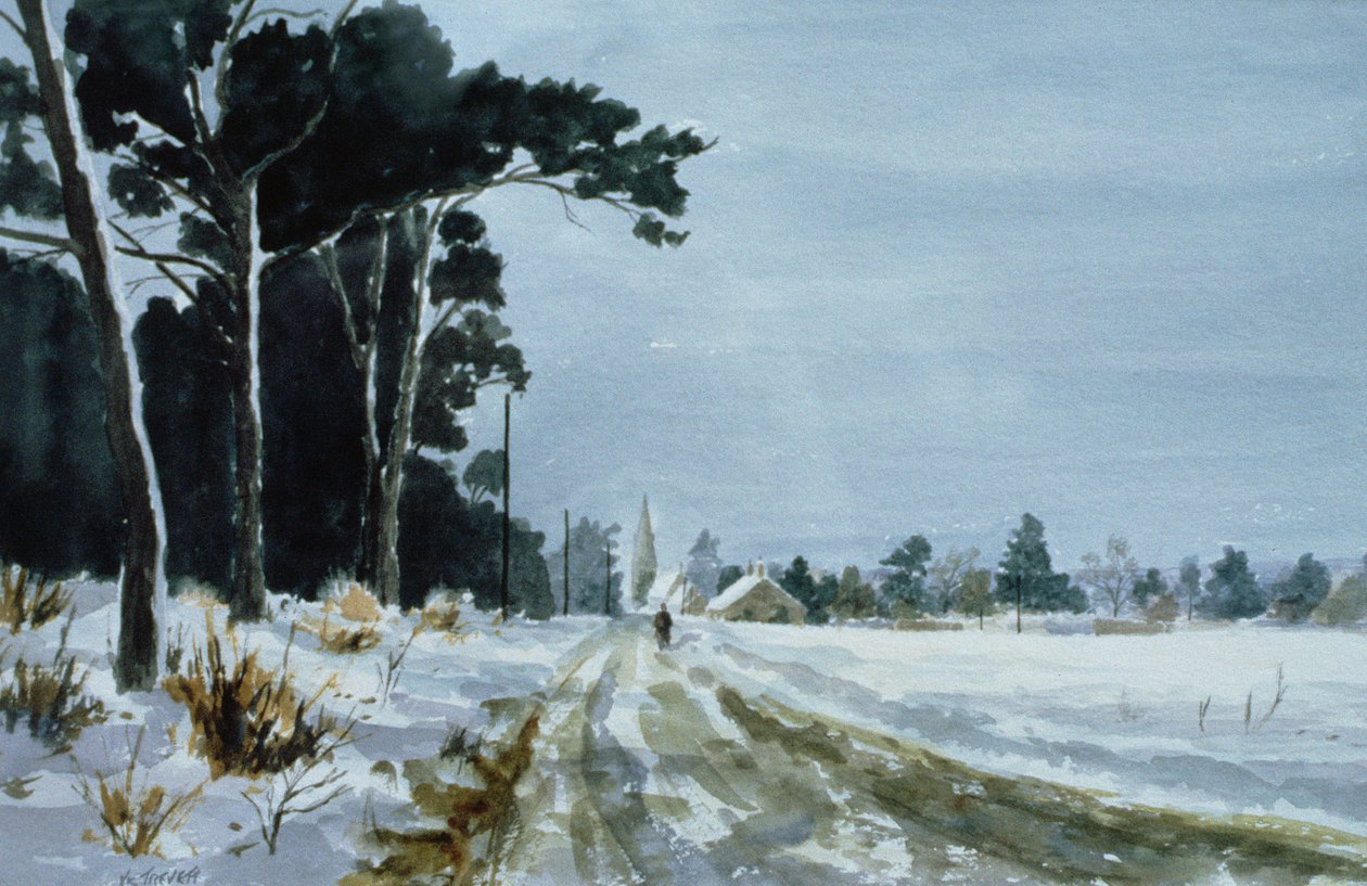 Hermitage Road in the Snow (Village of Higham, nær Rochester) av Vic Trevett