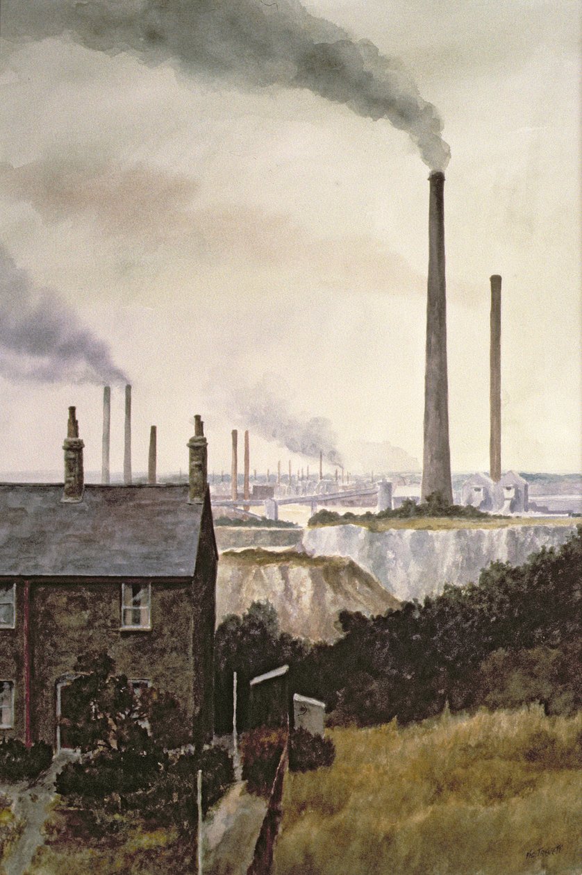 North Kent Landscape - Nr. Northfleet, Gravesend av Vic Trevett
