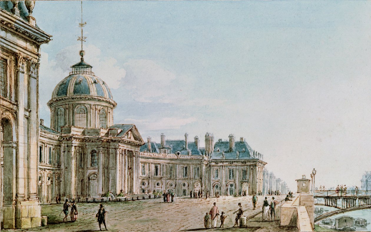 Utsikt over College des Quatre Nations, Paris, ca. 1810 av Victor Jean Nicolle