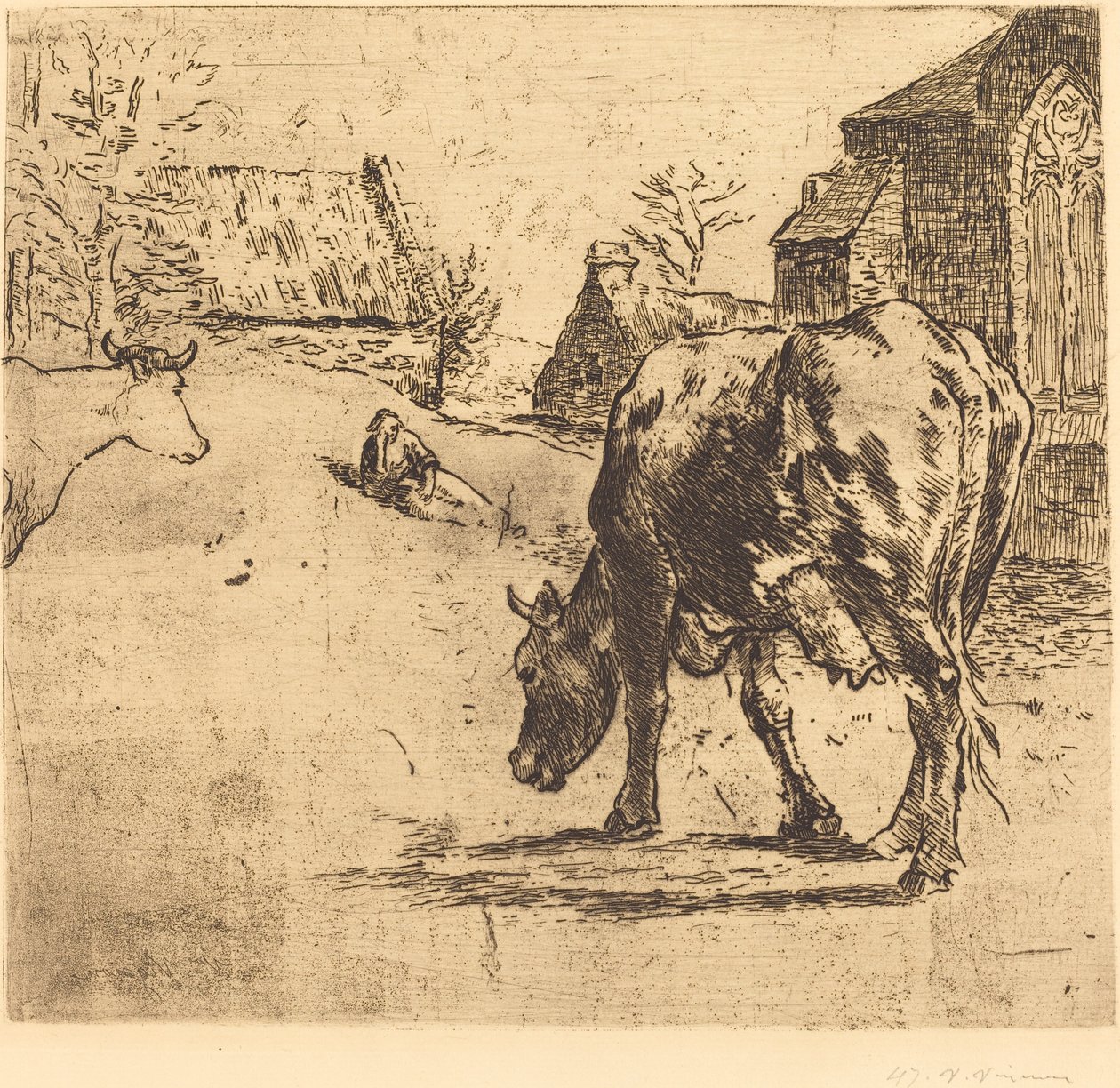 Kua (La Vache) av Victor Alfred Paul Vignon