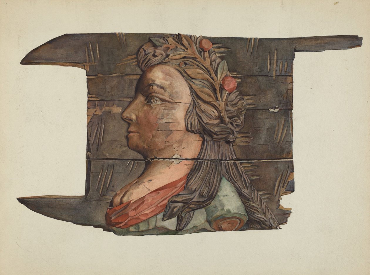 Treskjæring, ca. 1938. av Victor F. Muollo