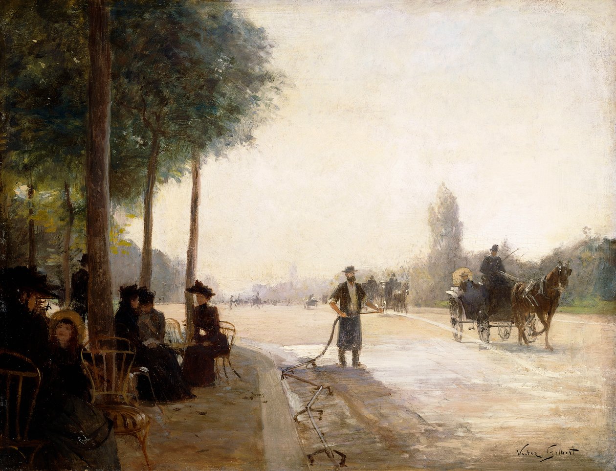 Champs Elysees, Paris, av Victor Gabriel Gilbert