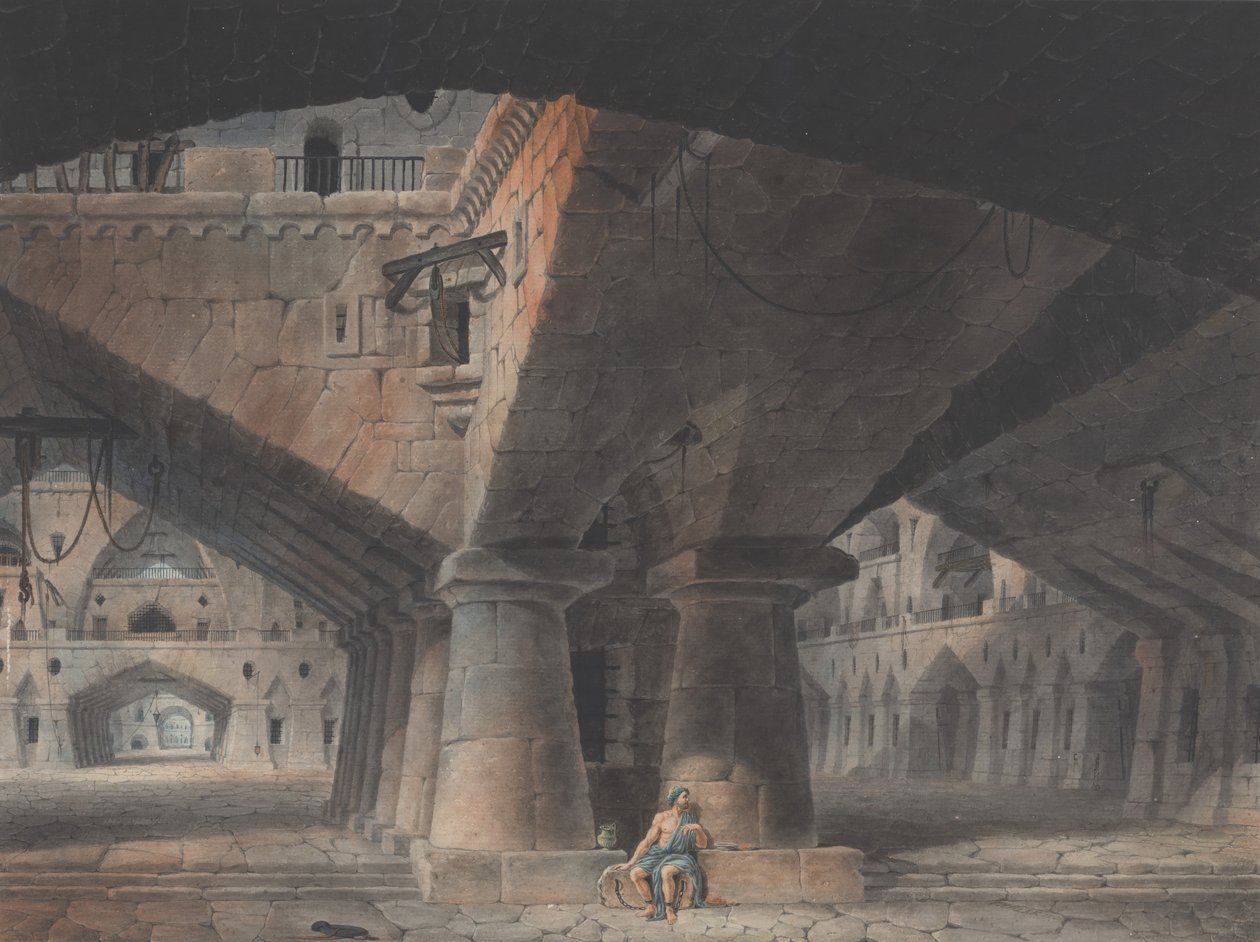 Mann satt i fengsel, 1781. av Victor Jean Nicolle