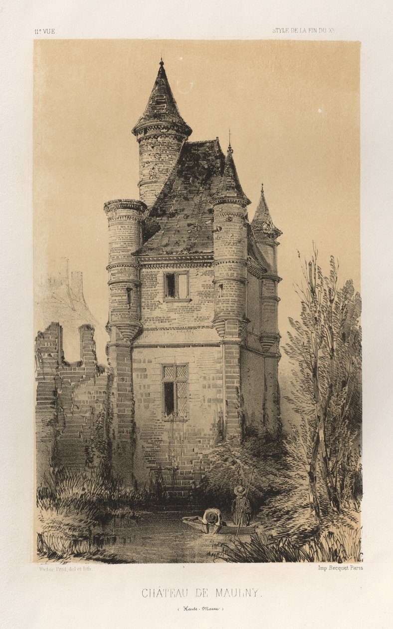 P11, Chateau De Maulny Haute-Marne, 1860. av Victor Petit