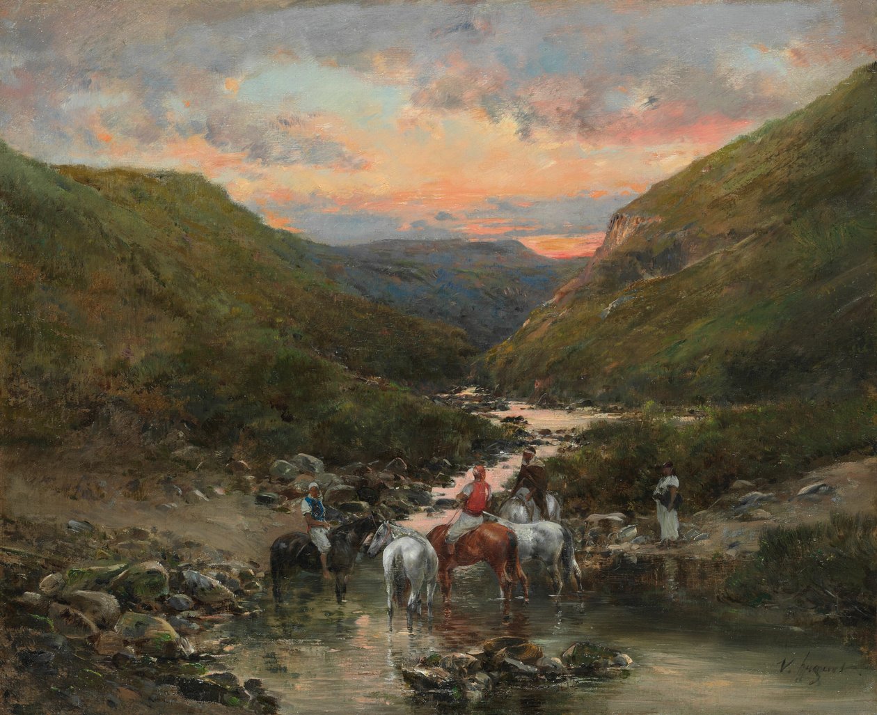 Ravine nær Biskra av Victor Pierre Huguet
