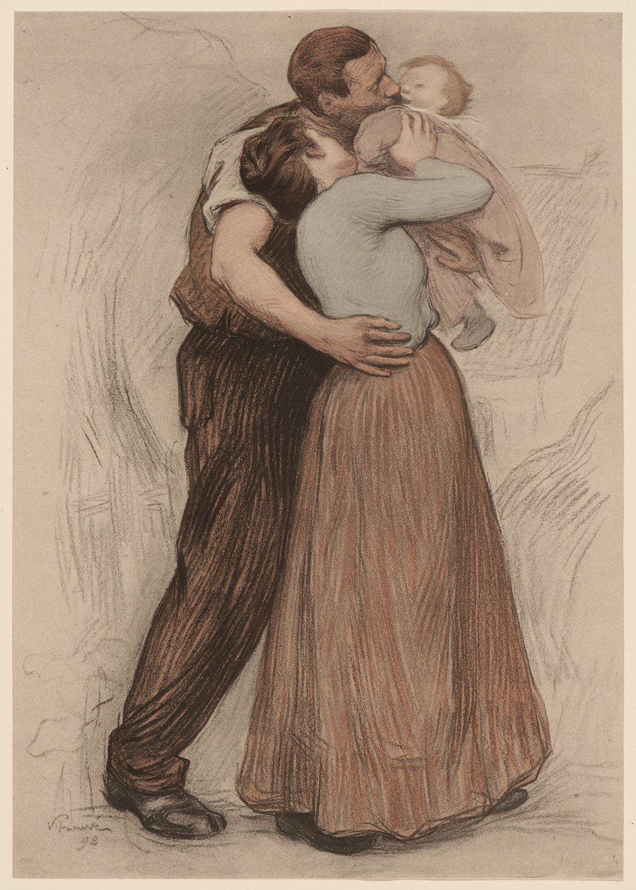 The Kiss The Kiss, 1898. av Victor Prouvé