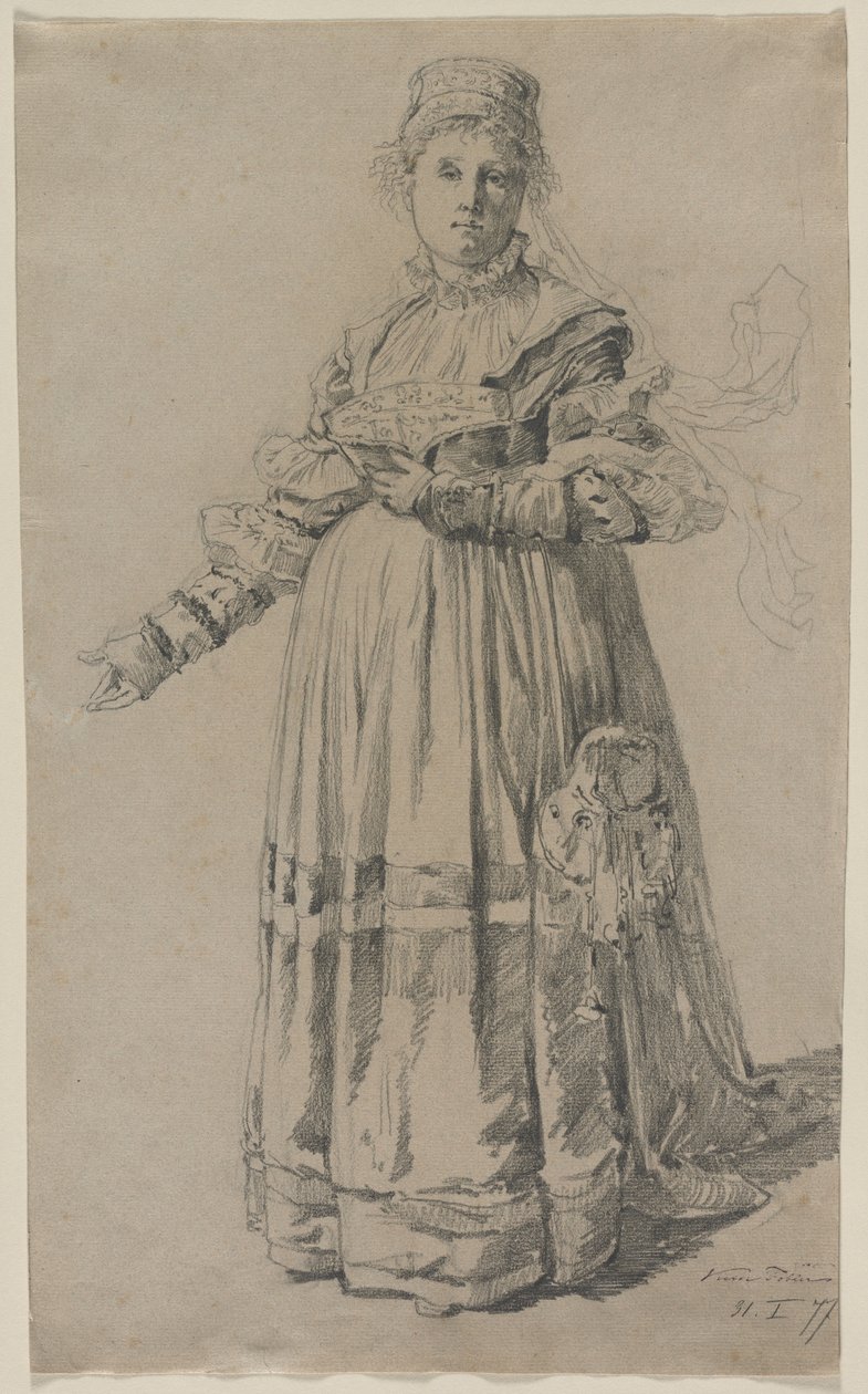 Stående kvinne, 1877. av Victor Tobler