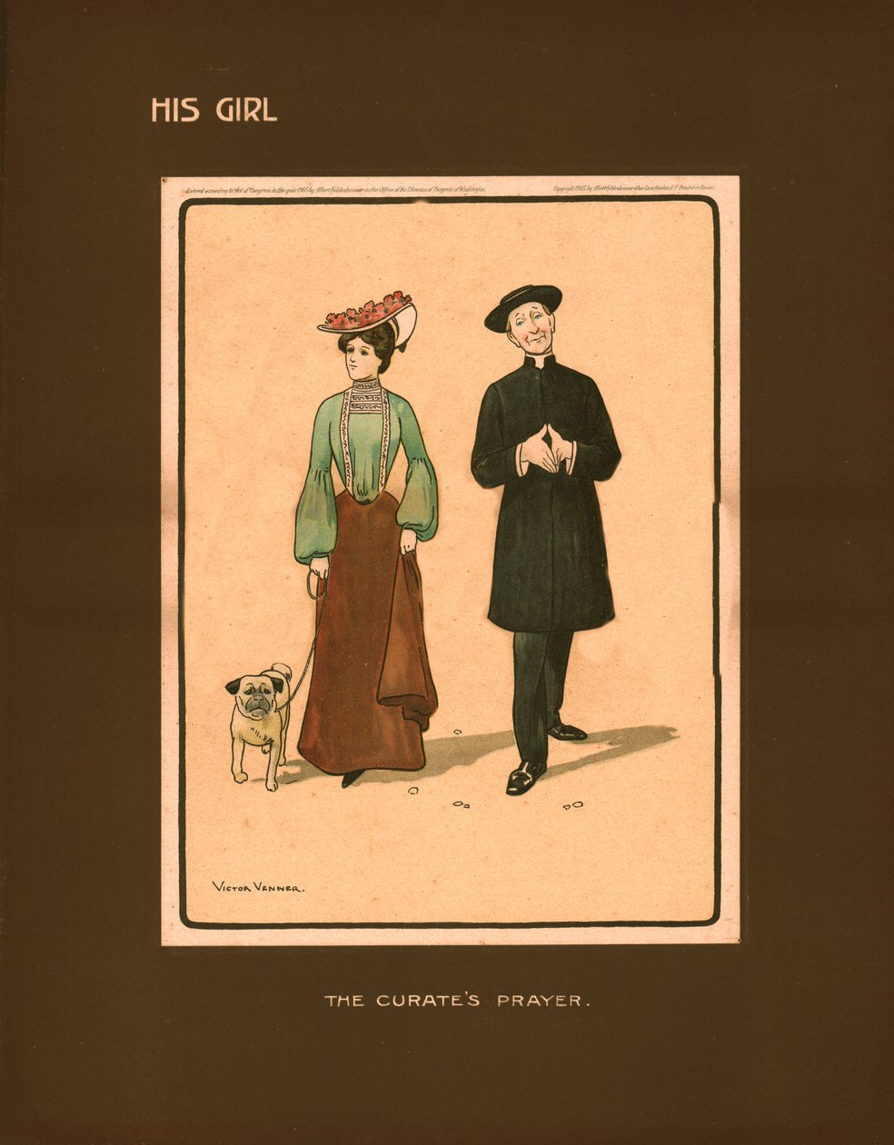 Hans jente, Kuratens bønn. av Victor Venner