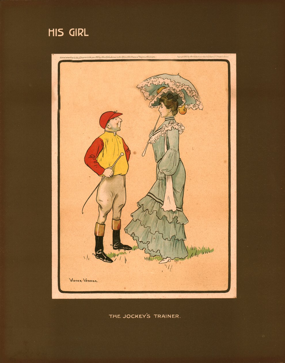 Jenta hans, Jockeys-treneren. av Victor Venner