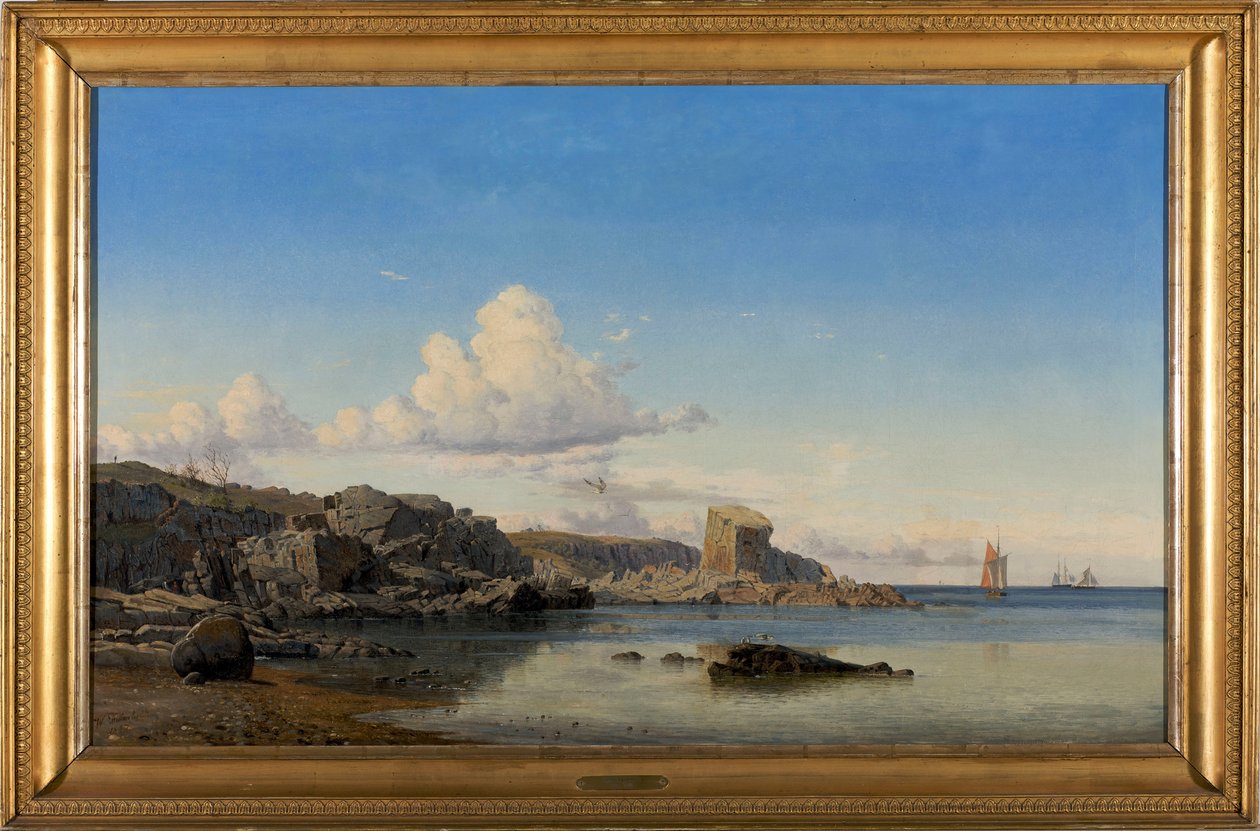 Randkleven ved Gudhjem på østkysten av Bornholm av Viggo Fauerholdt