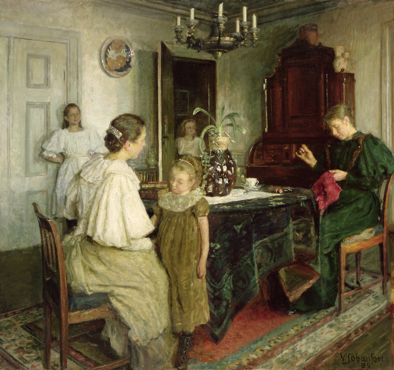 Kunstnerens familie, 1895 av Viggo Johansen
