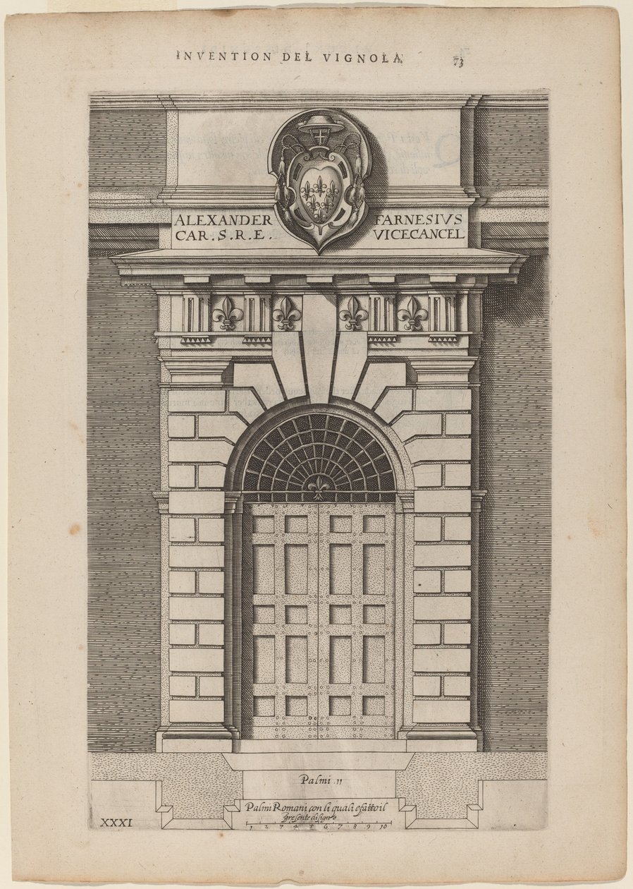 Døråpningen til Farnese Palace av Vignola