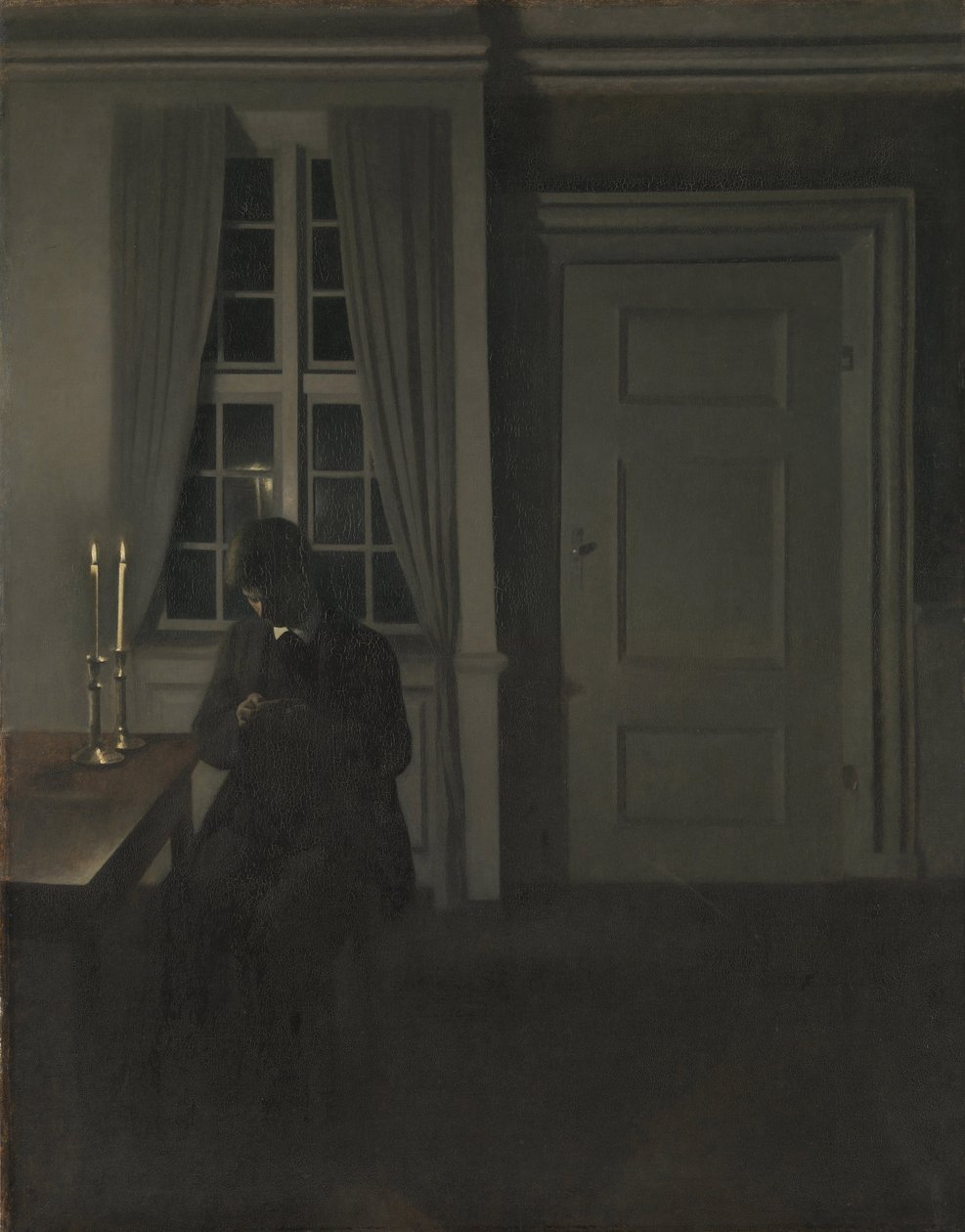 Samleren av mynter av Vilhelm Hammershøi