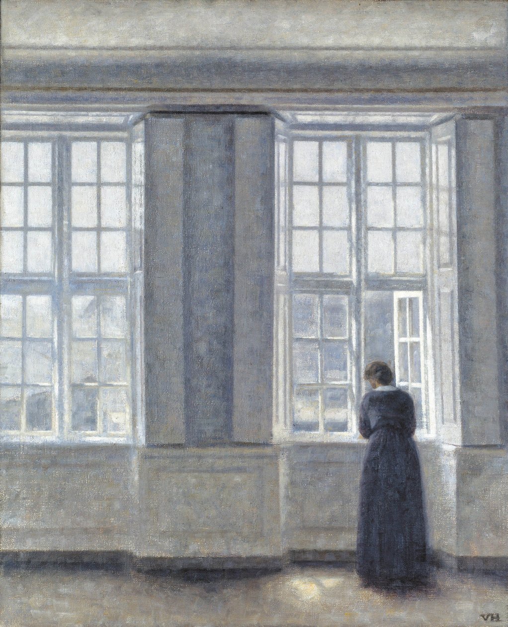 De høye vinduene av Vilhelm Hammershøi