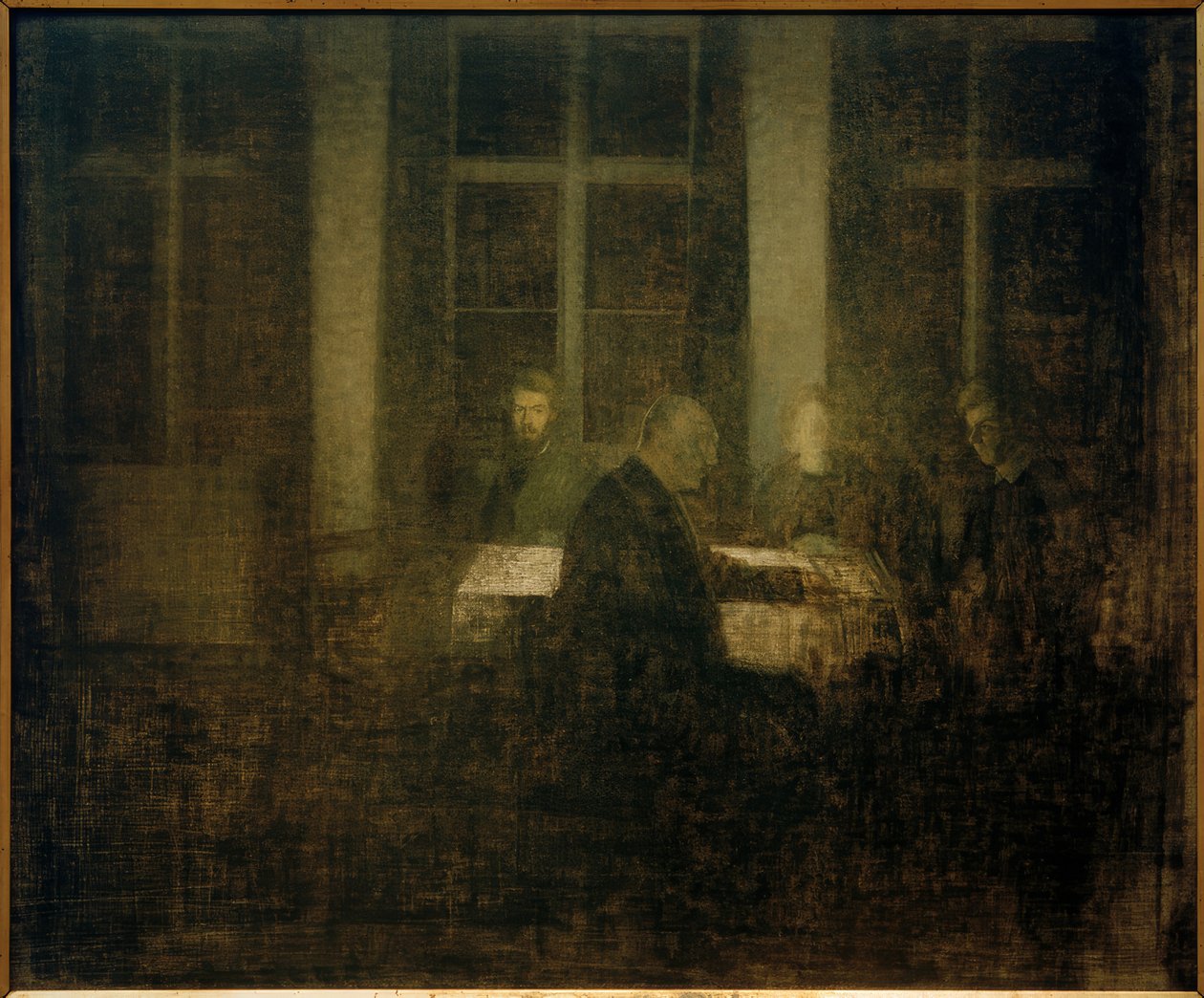 Kveld på rommet av Vilhelm Hammershoi