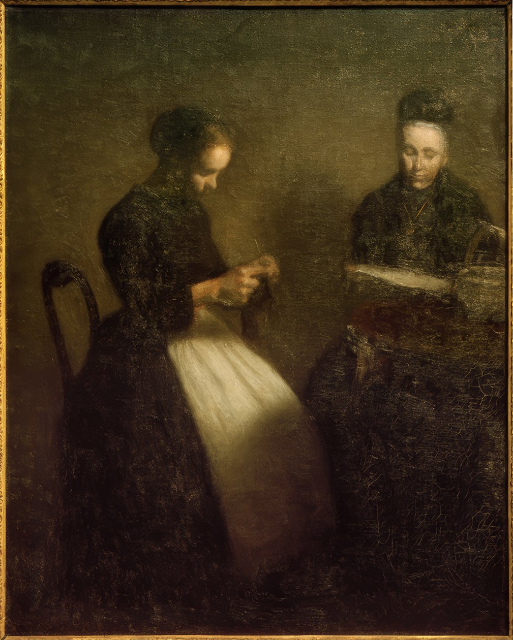 Abendinterieur av Vilhelm Hammershoi