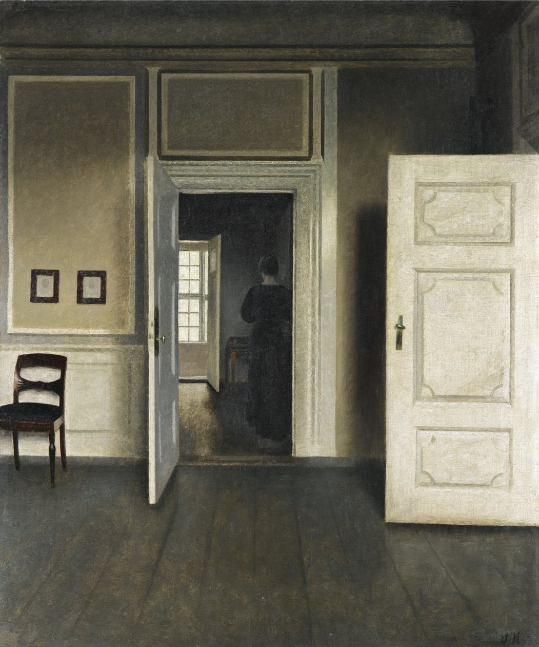 Interiør. Strandgade 30 av Vilhelm Hammershoi