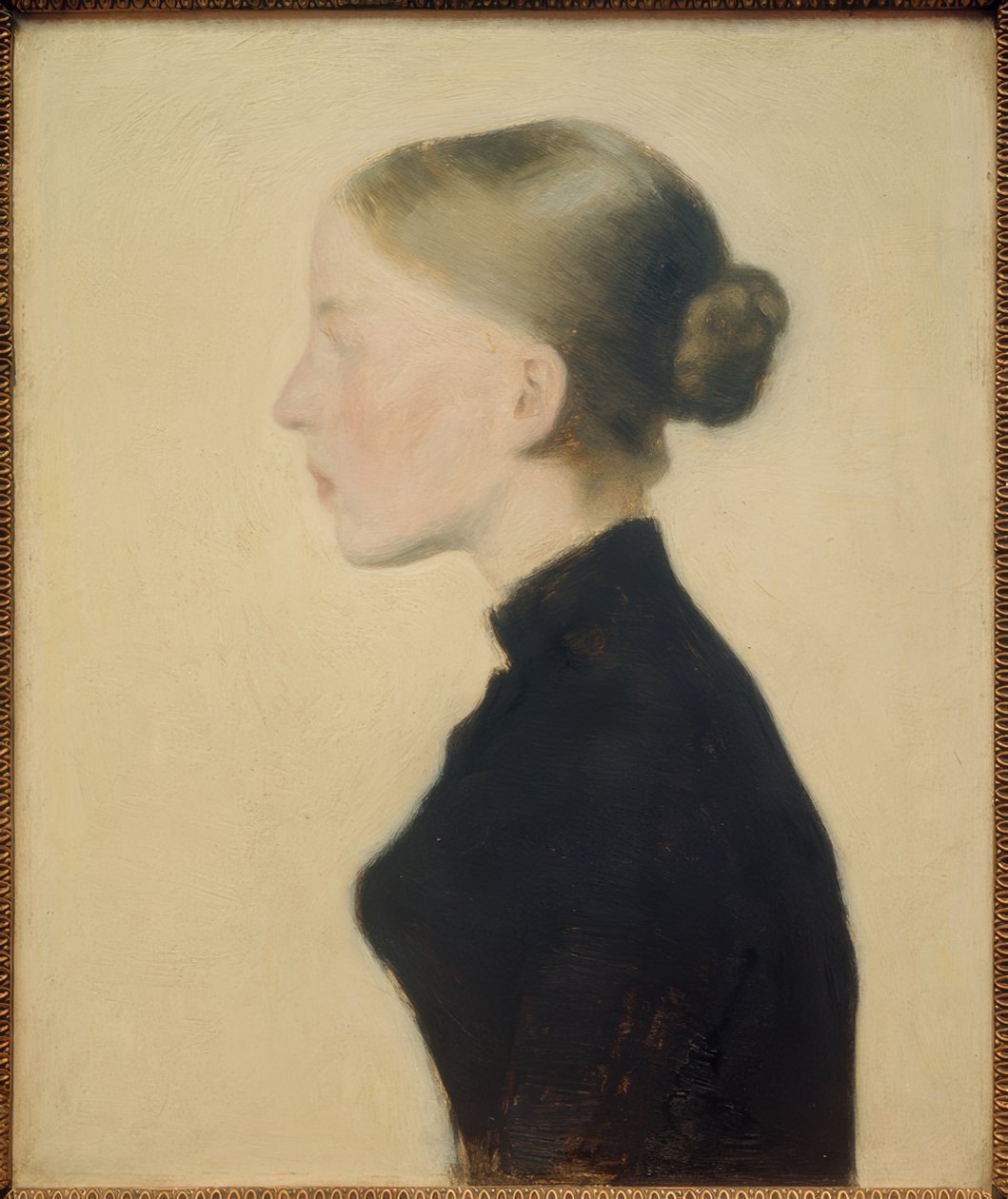 Ung syk jente av Vilhelm Hammershoi