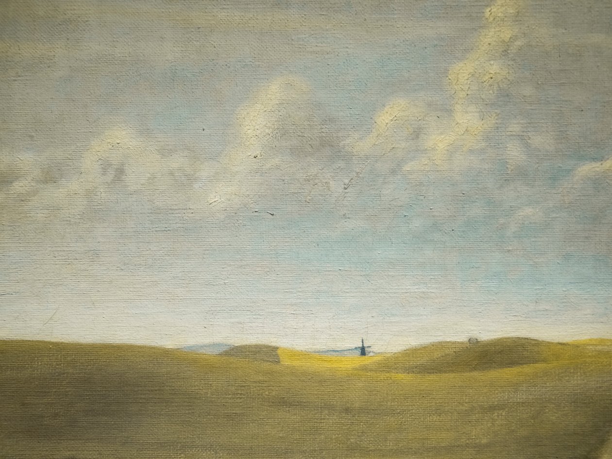 Landskap (utsikt over Refsnæs), detalj av Vilhelm Hammershoi