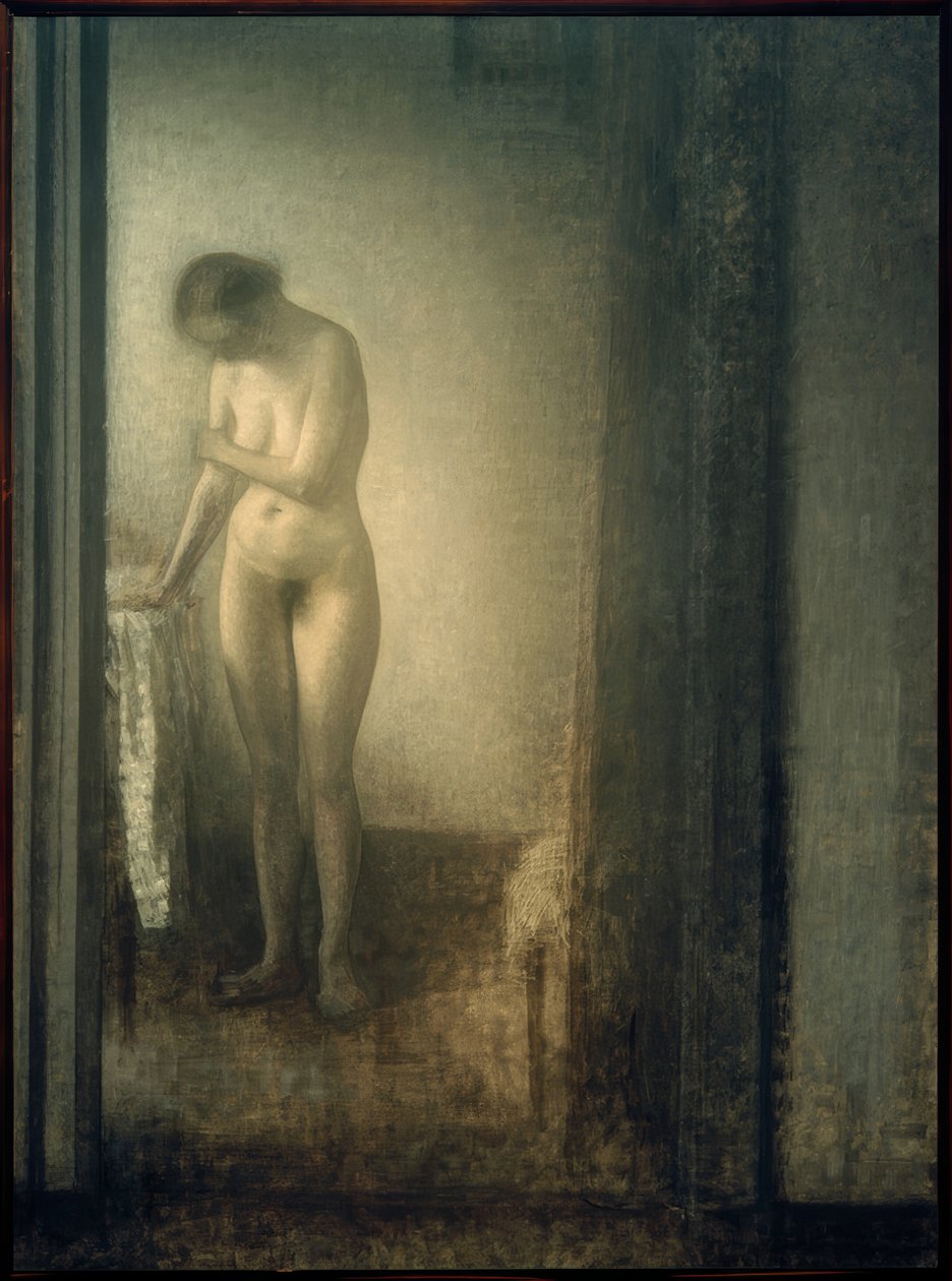 Kvinne naken, stående av Vilhelm Hammershoi