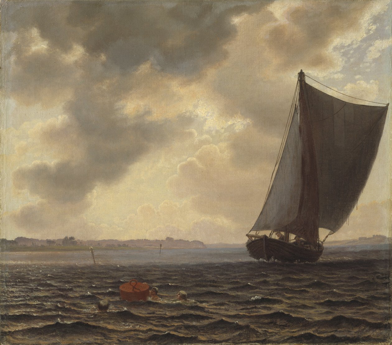 Seilbåter i Guldborgsund av Vilhelm Kyhn