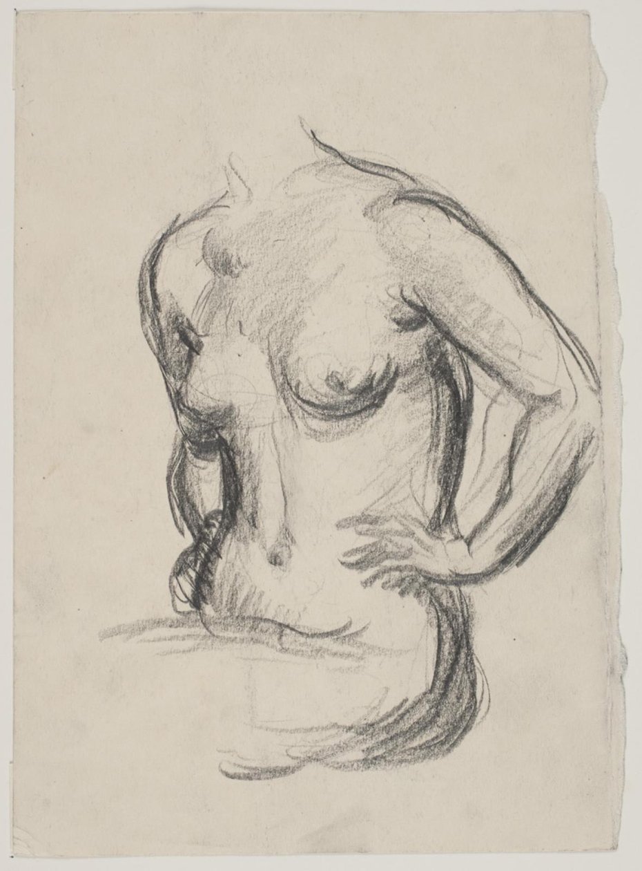 Sittende kvinnemodell av Vilhelm Lundstrøm
