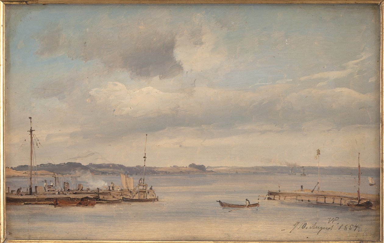 En båthavn. Humlebæk, Sjælland av Vilhelm Petersen