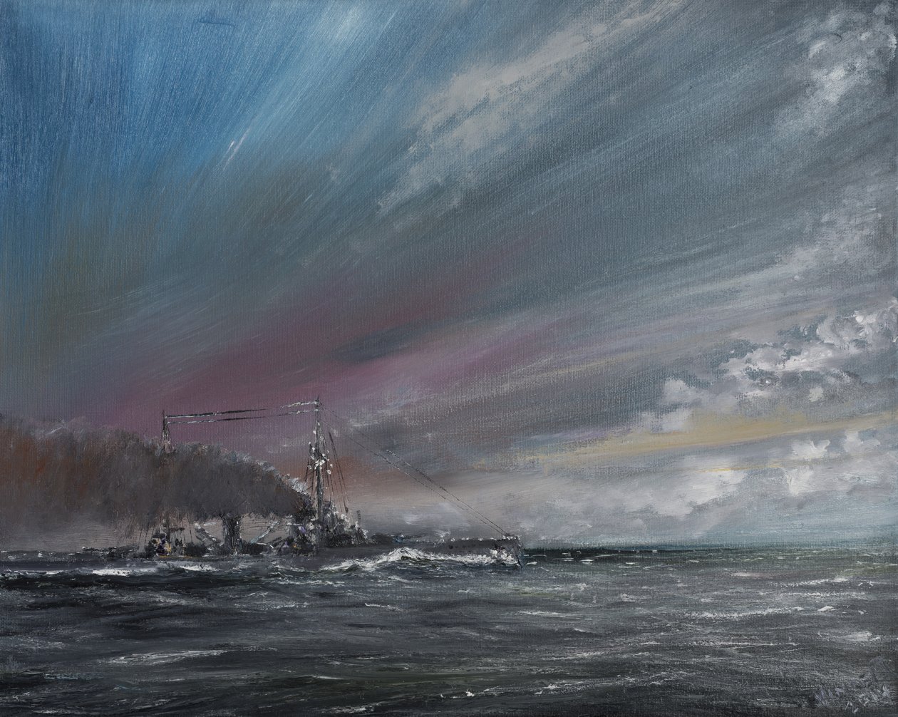 Moltke går inn i skagerrak-slaget 1916, 2014, av Vincent Alexander Booth
