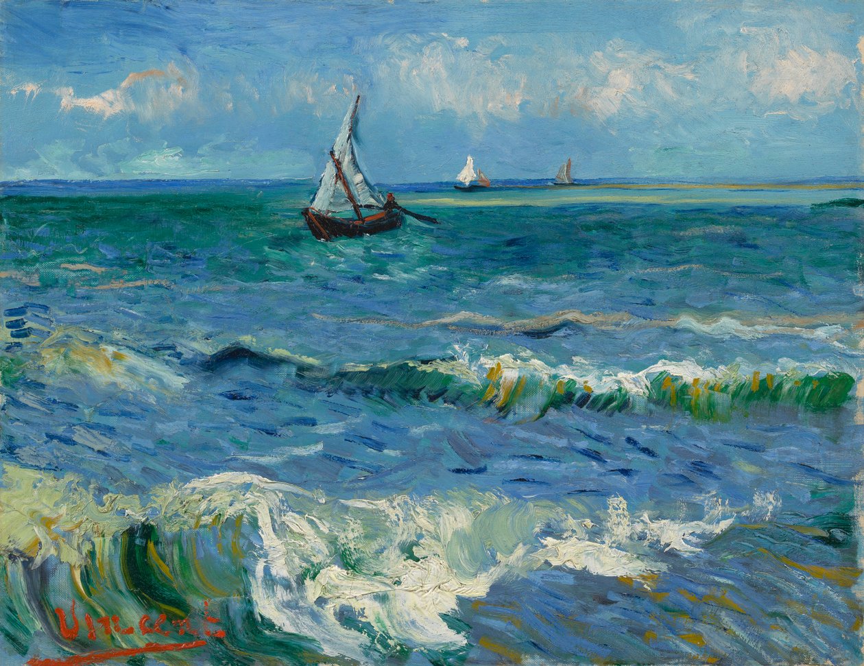 Seascape nær Les Saintes-Maries-de-la-Mer av Vincent van Gogh
