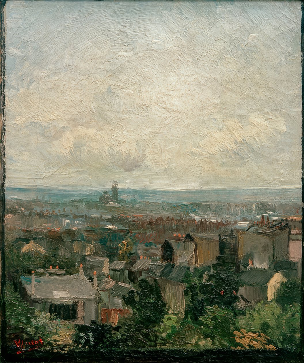Utsikt over takene i Paris av Vincent van Gogh