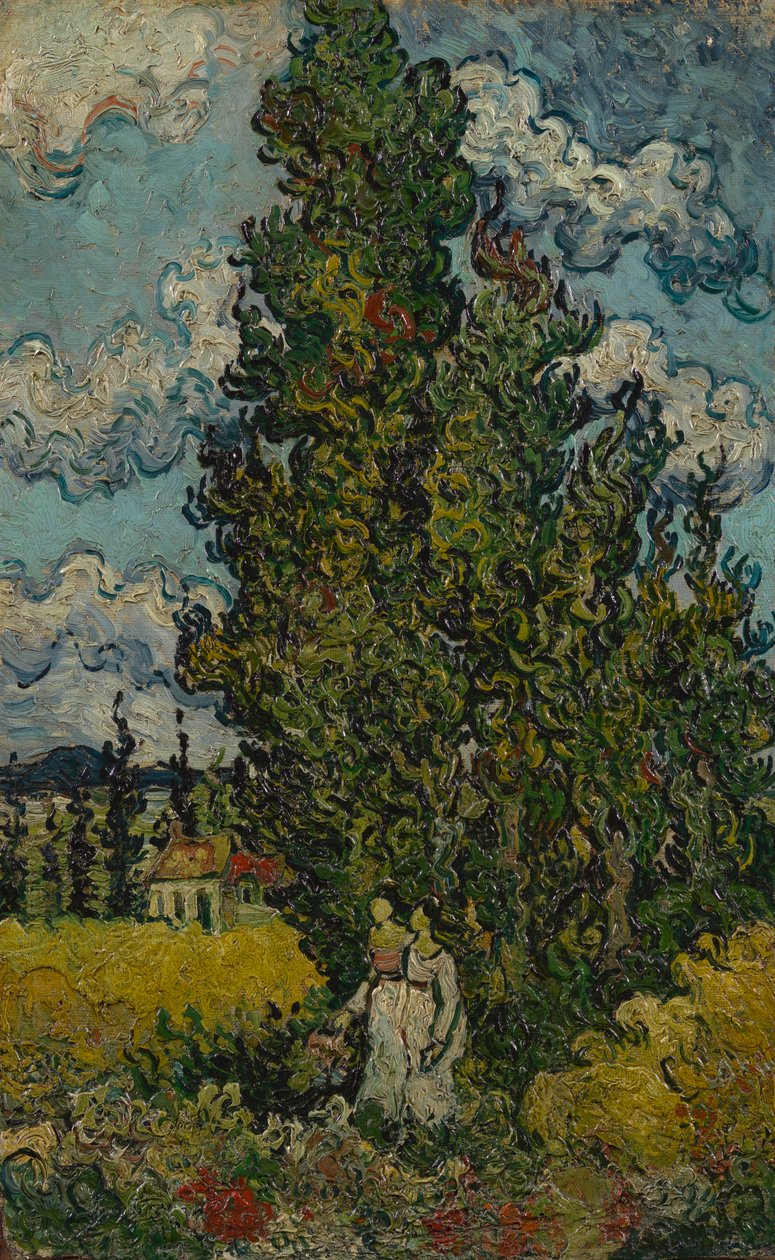 Sypresser og to kvinner av Vincent van Gogh