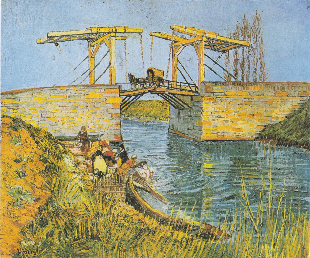 Langlois -broen i Arles med vaskerier av Vincent van Gogh