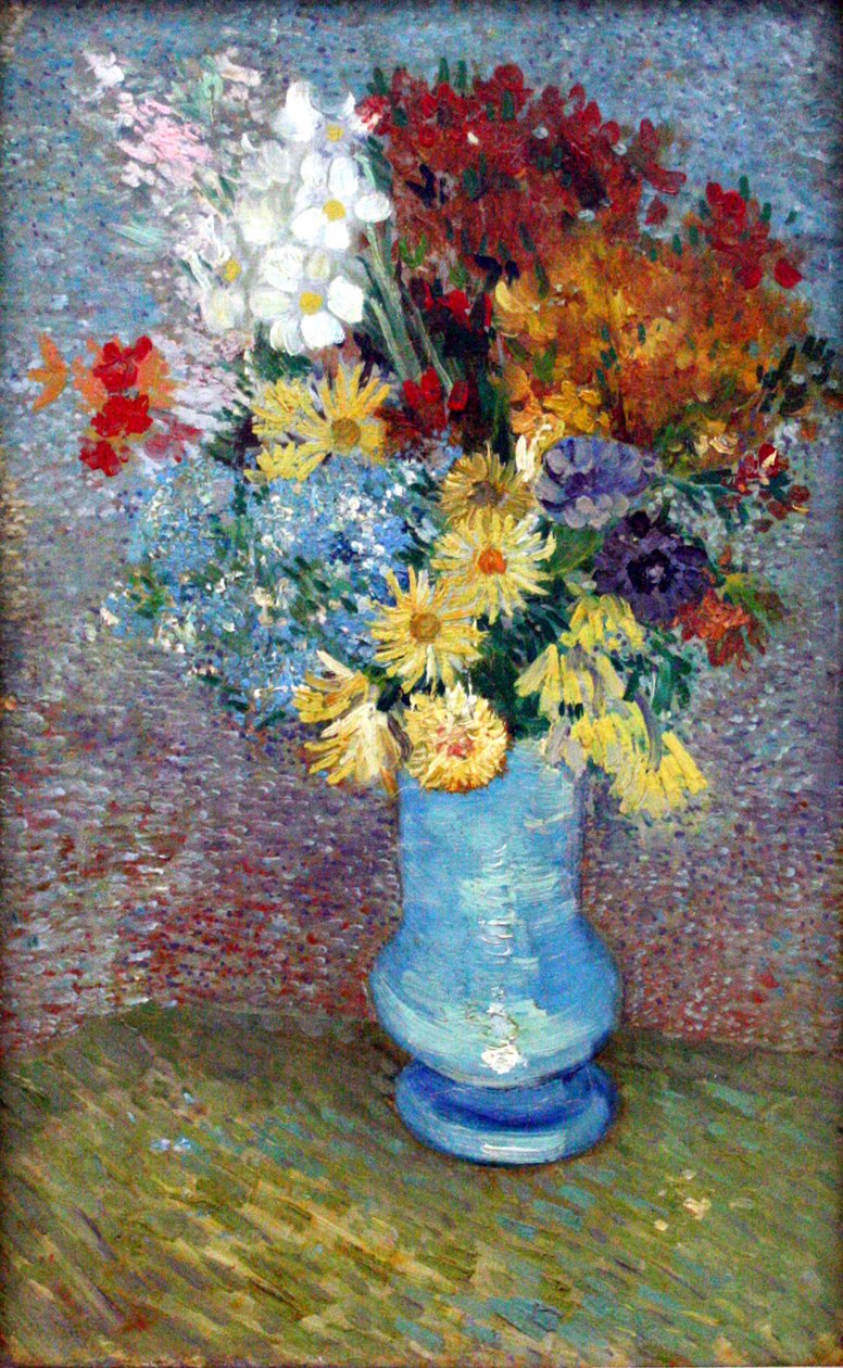 Blomster i en blå vase av Vincent van Gogh