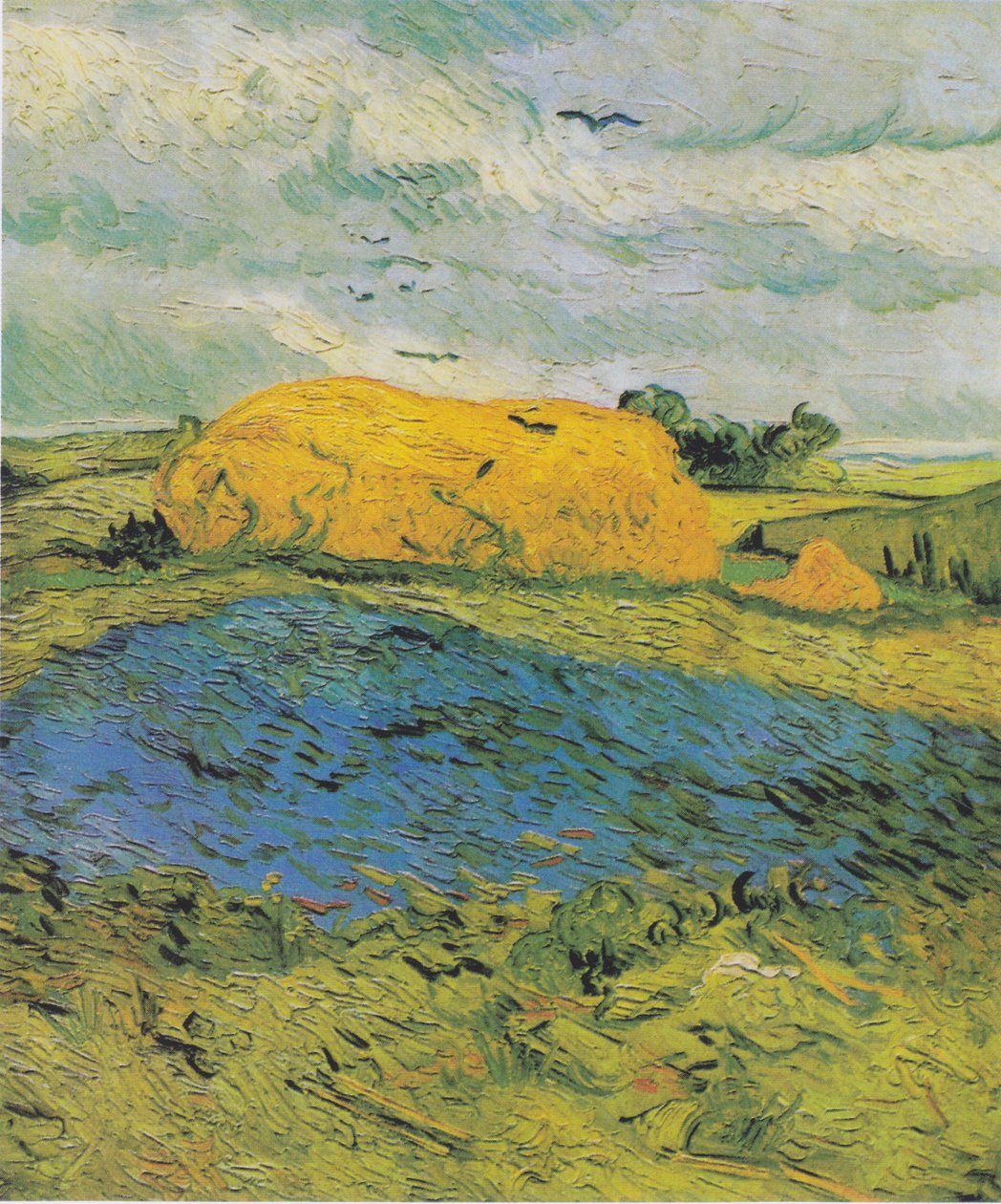 Høstakker på en regnværsdag av Vincent van Gogh