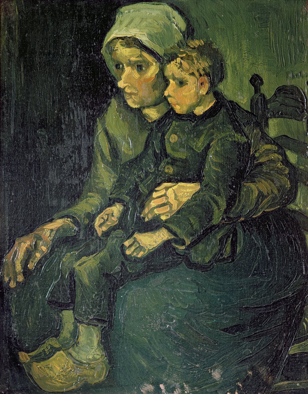 Mor og barn, 1885 av Vincent van Gogh