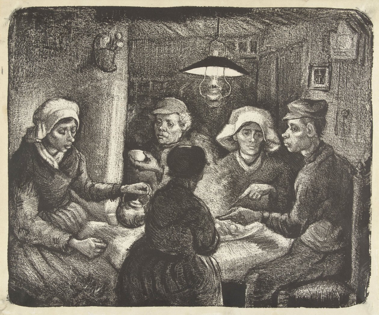 Potetspisere, 1885 av Vincent van Gogh