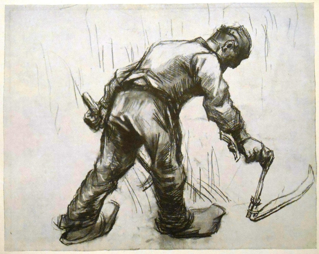 Reaper med hette, sigd og krok av Vincent van Gogh
