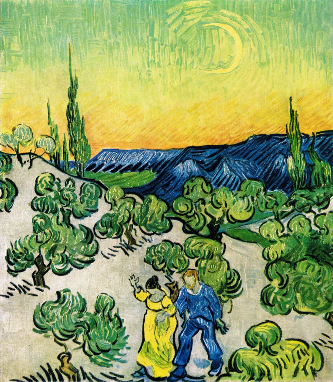 Gå i måneskinn av Vincent van Gogh