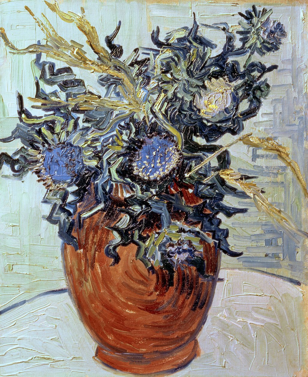 Stilleben med tistler, 1890 av Vincent van Gogh