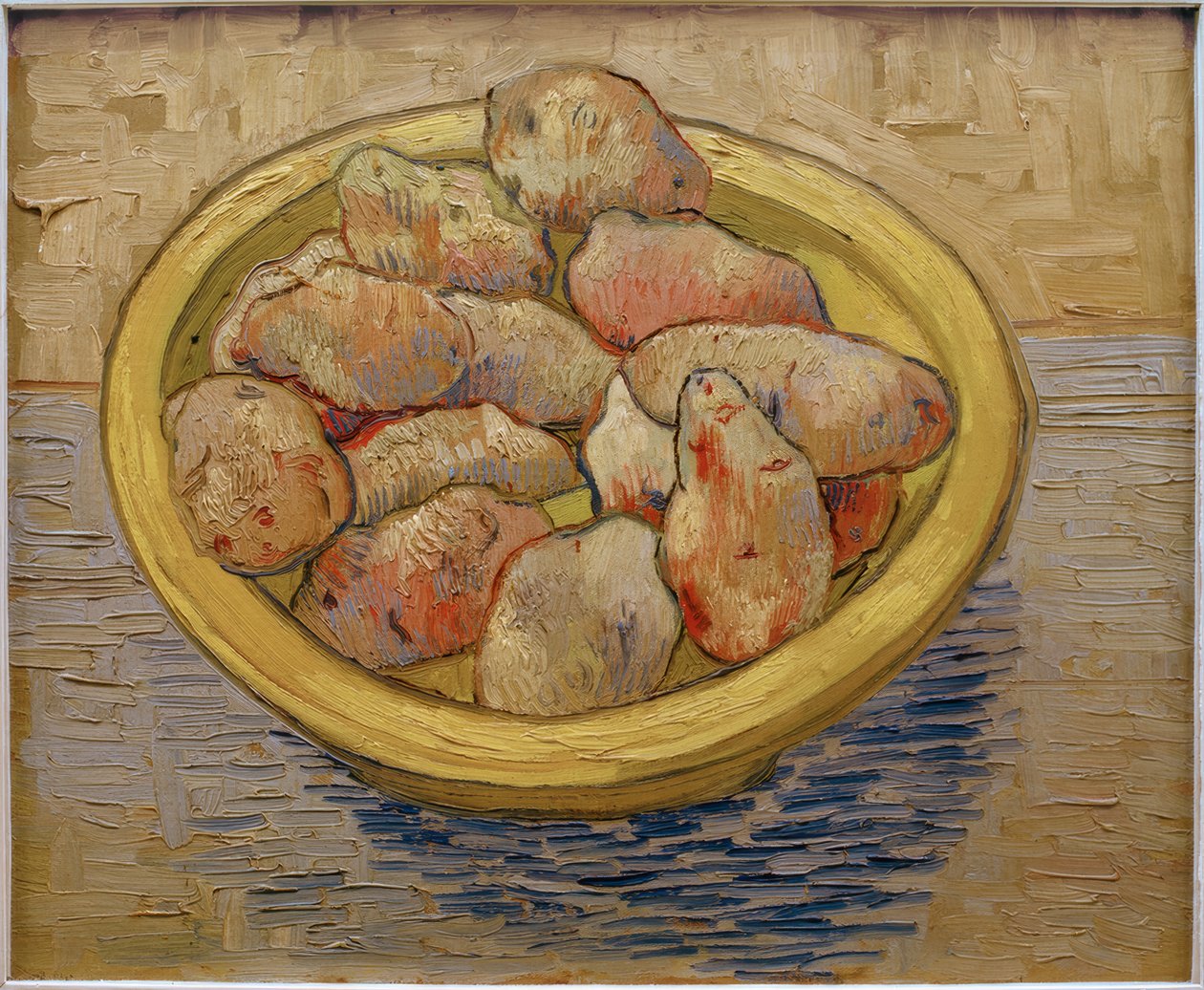 Stilleben med poteter i gul bolle av Vincent van Gogh