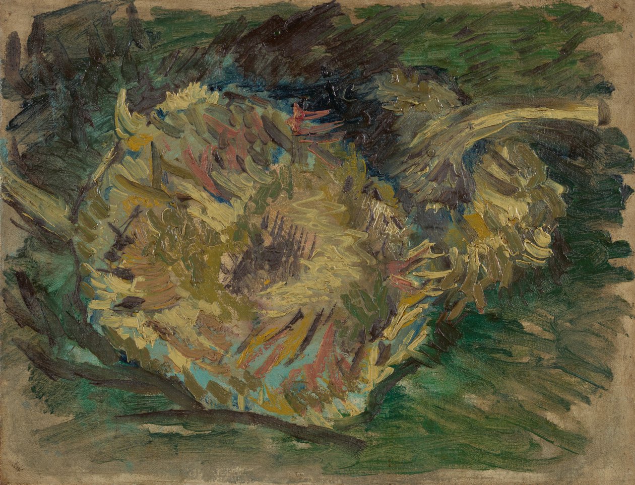 Solsikker gått til frø av Vincent van Gogh