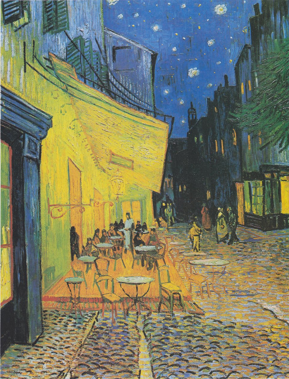 Terrasse des Cafés an der Place du Forum i Arles am Abend1 av Vincent van Gogh