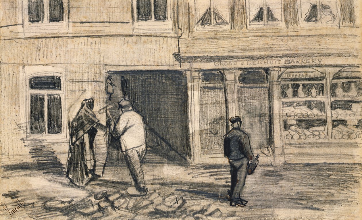 Bakeriet i de Geest, 1882 (blyant og kull på vellum) av Vincent van Gogh