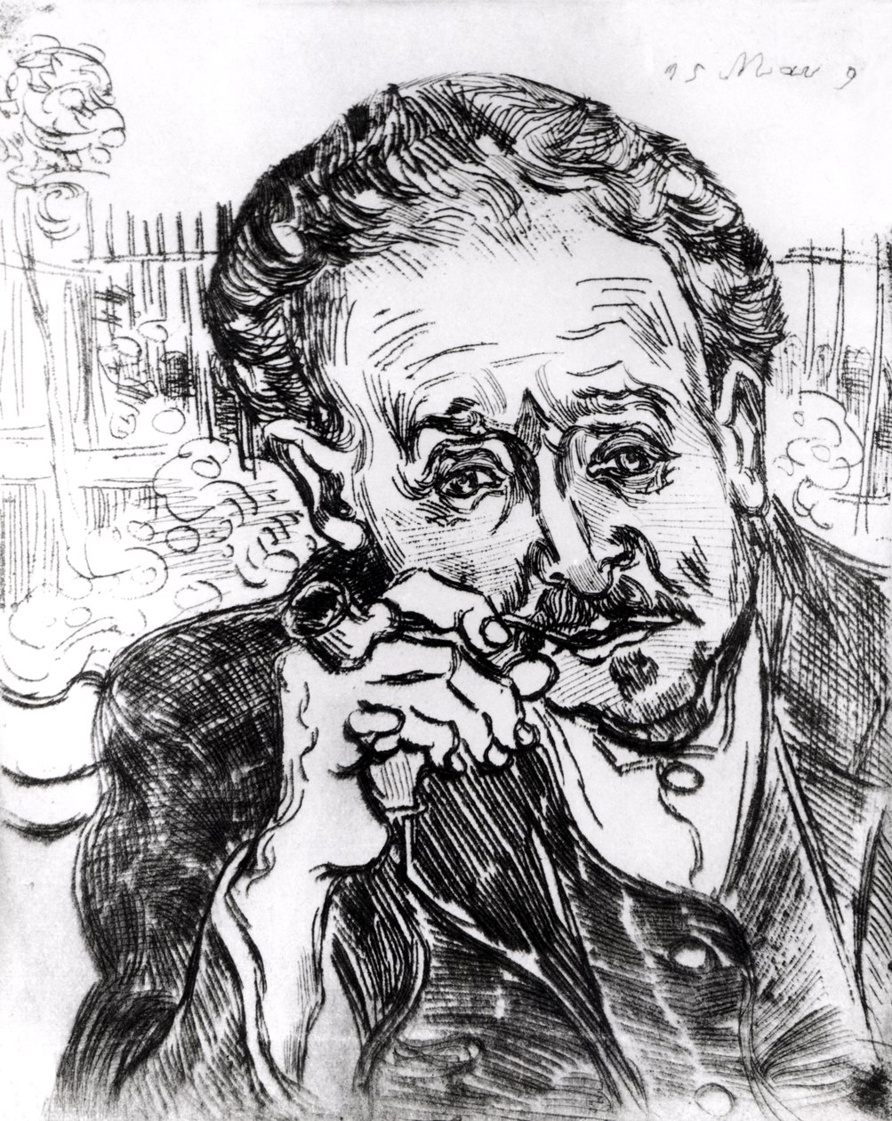 Mannen med røret, portrett av doktor Paul Gachet (1828-1909) 15. mars 1890 av Vincent van Gogh