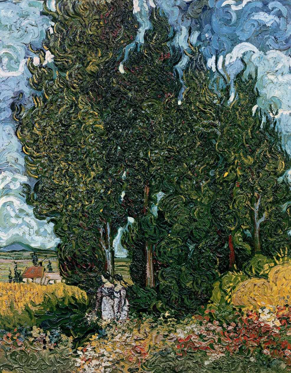 Sypressene, ca. 1889-90 av Vincent van Gogh