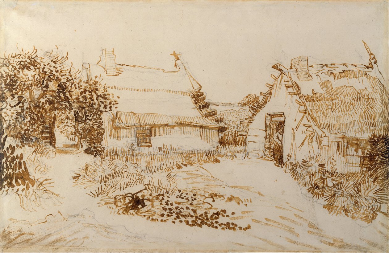 To hytter i Saintes-Maries-de-la-Mer av Vincent van Gogh