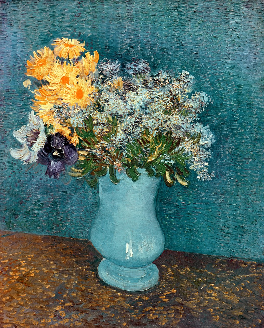 Vase med blomster, 1887 av Vincent van Gogh